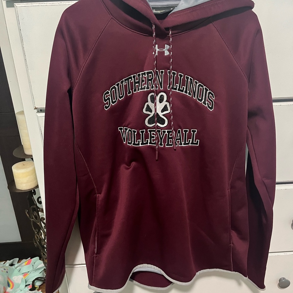 LG Maroon and Gray Hoodie by Under Armour